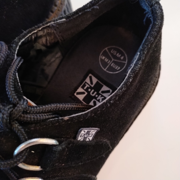 Vintage TUK Y2K Animal Print Creepers Platform Lace-Ups SZ 6 - Picture 11 of 16